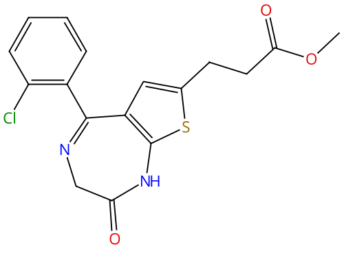 1H-Thieno[2,3-e]-1,4-diazepine-7-propanoic acid, 5-(2-chlorophenyl)-2,3-dihydro-2-oxo-, methyl ester