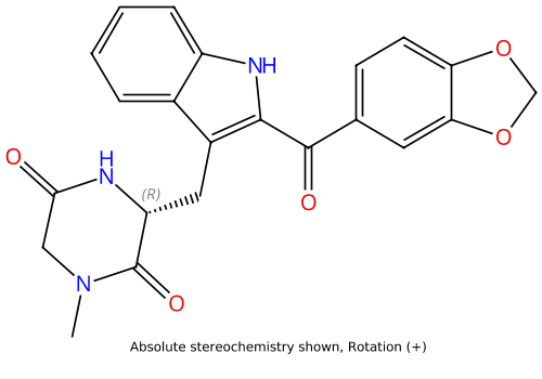 (3R)-3-[[2-(1,3-Benzodioxol-5-ylcarbonyl)-1H-indol-3-yl]methyl]-1-methyl-2,5-piperazinedione