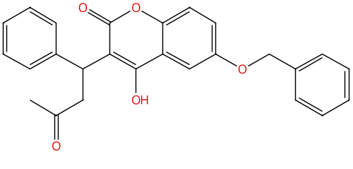 2H-1-Benzopyran-2-one, 4-hydroxy-3-(3-oxo-1-phenylbutyl)-6-(phenylmethoxy)-