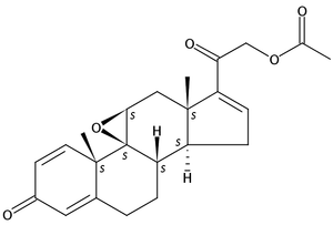 Pregna-1,4,16-triene-3,20-dione, 21-(acetyloxy)-9,11-epoxy-, (9β,11β)-