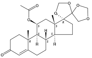 Pregn-4-en-3-one, 11-(acetyloxy)-17,20:20,21-bis[methylenebis(oxy)]-, (11β)-