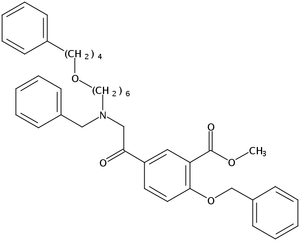 Benzoic acid, 5-[2-[[6-(4-phenylbutoxy)hexyl](phenylmethyl)amino]acetyl]-2-(phenylmethoxy)-, methyl ester