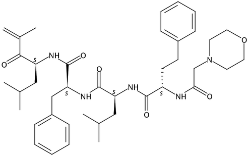 L-Phenylalaninamide, (αS)-α-[[2-(4-morpholinyl)acetyl]amino]benzenebutanoyl-L-leucyl-N-[(1S)-3-methyl-1-(2-methylpropyl)-2-oxo-3-buten-1-yl]-