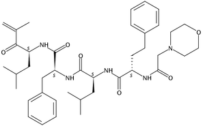 L-Phenylalaninamide, (αS)-α-[[2-(4-morpholinyl)acetyl]amino]benzenebutanoyl-L-leucyl-N-[(1S)-3-methyl-1-(2-methylpropyl)-2-oxo-3-buten-1-yl]-