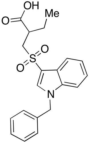 2-(((1-Benzyl-1H-indol-3-yl)sulfonyl)methyl)butanoic acid