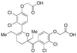 2-(4-(2-(4-(Carboxymethoxy)-2,3-dichlorobenzoyl)-2,5-diethyl-3,4-dihydro-2H-pyran-6-yl)-2,3-dichlorophenoxy)acetic acid