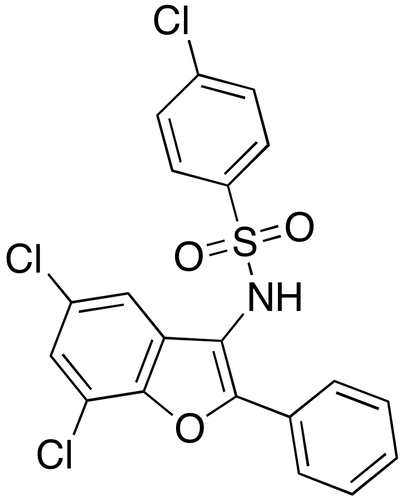 4-Chloro-N-(5,7-dichloro-2-phenyl-3-benzofuranyl)benzenesulfonamide